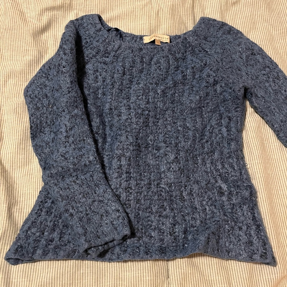 Alpaca Wool Blue Sweater